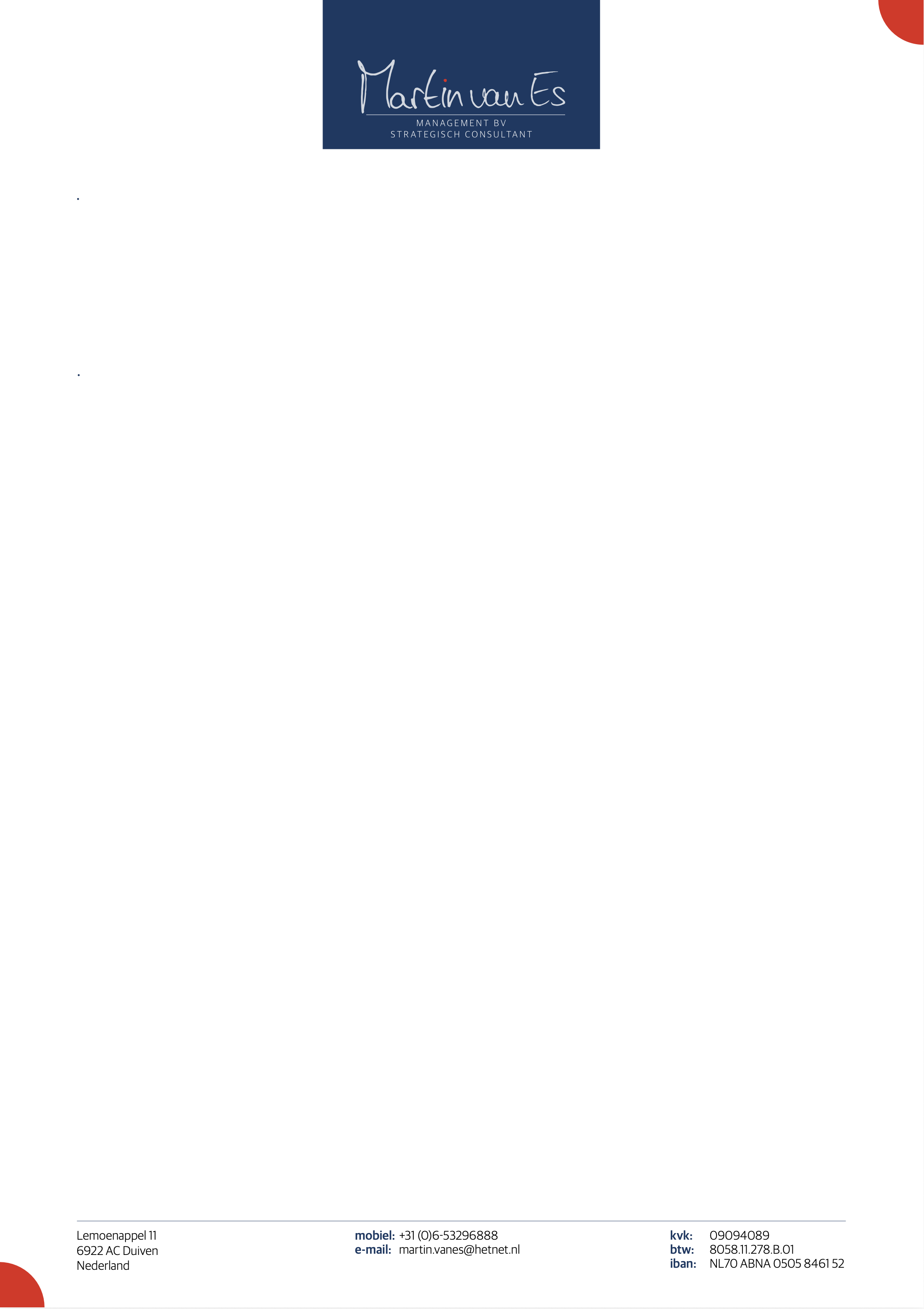 Letter and card design "Martin van Es" — image 1
